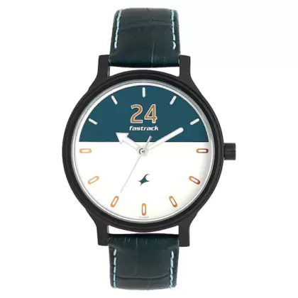Fastrack ROAD TRIP BI-COLOUR DIAL LEATHER STRAP WATCH NM6189NL01