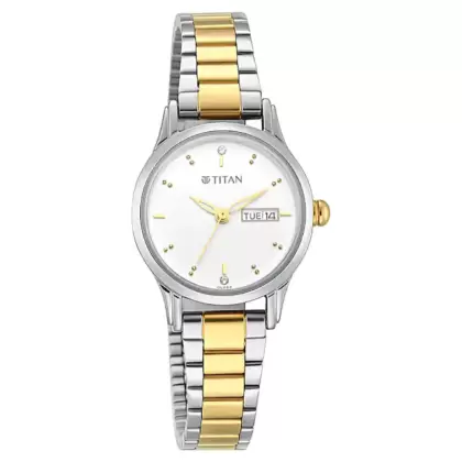 TITAN Lagan Silver Dial Metal Strap Watch 2656BM01