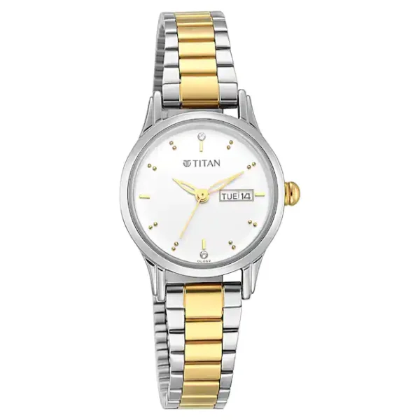 TITAN Lagan Silver Dial Metal Strap Watch 2656BM01