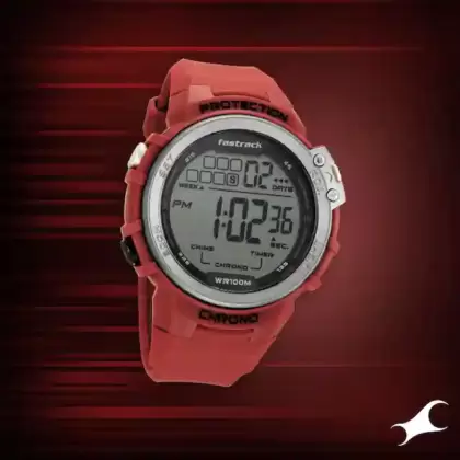 FASTRACK DIGITAL DIAL SILICONE STRAP WATCH 38068PP03