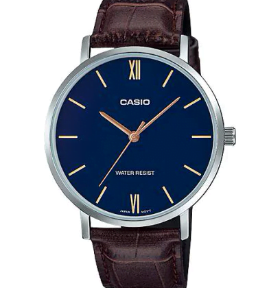 Casio Analog Blue Dial Men's Watch-MTP-VT01L-2BUDF