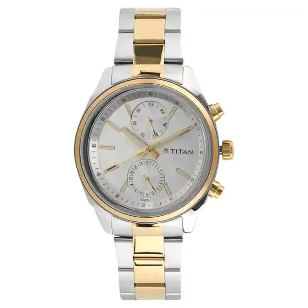 TITAN Workwear Watch with Silver Dial 1733BM01