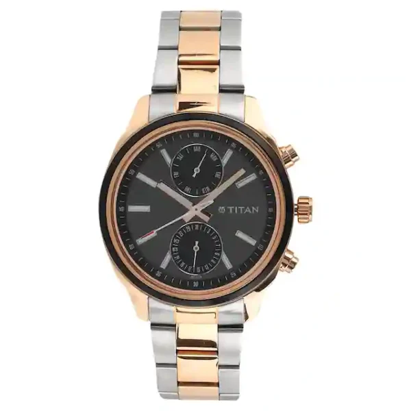 TITAN Workwear Watch with Black Dial 1733KM03