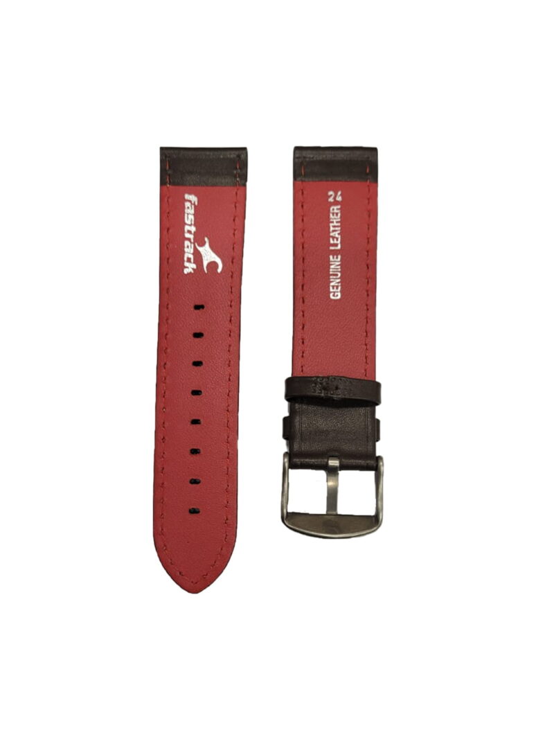 fastrack 24 mm Chocolate Brown Leather Straps for 3072sl01 - Image 2