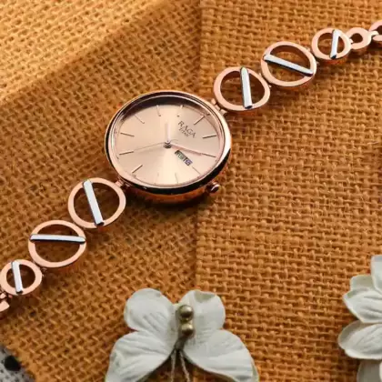TITAN Raga Viva Rose Gold Watch 2644KM02