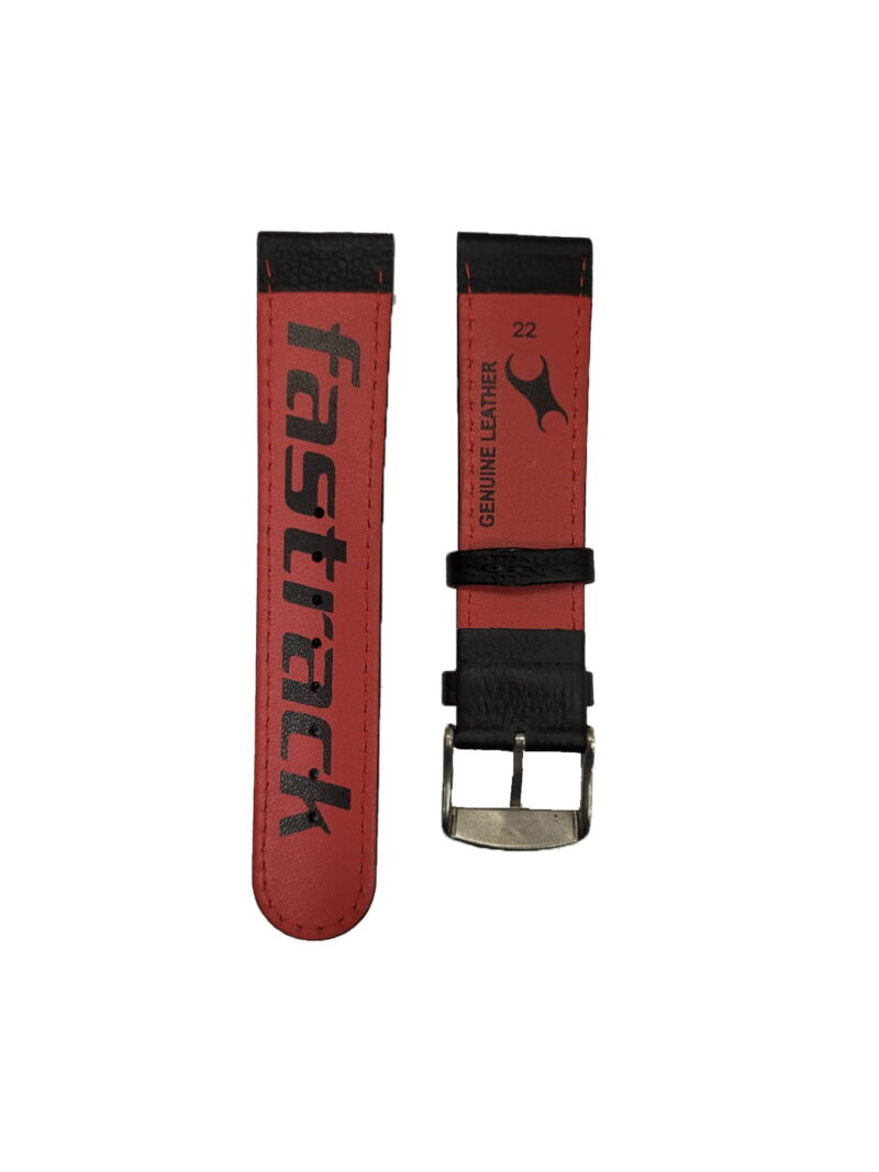 fastrack 22mm black Leather Straps for 3089sl01 - Image 2