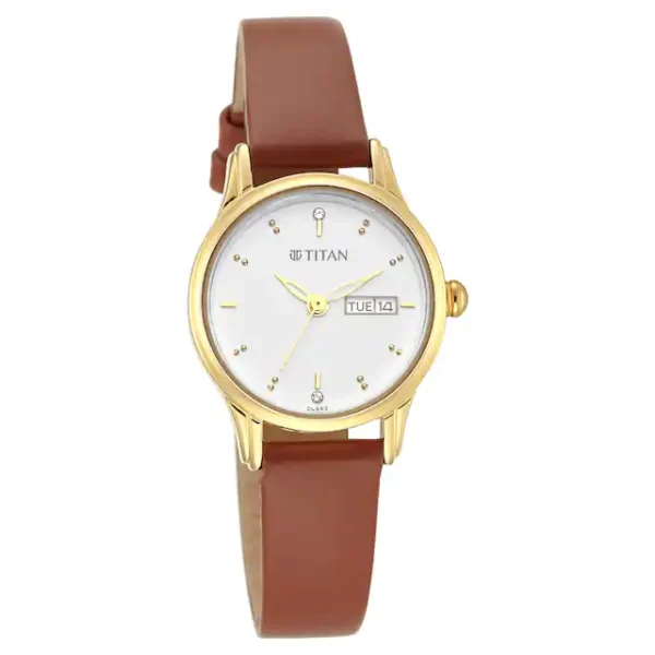 TITAN 2656YL01 White Dial Watch