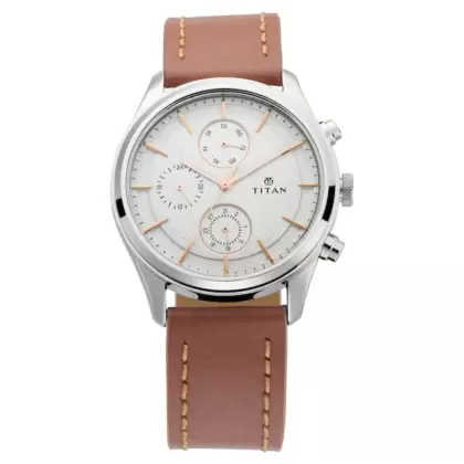 Titan Workwear Watch with Silver Dial 1805SL01