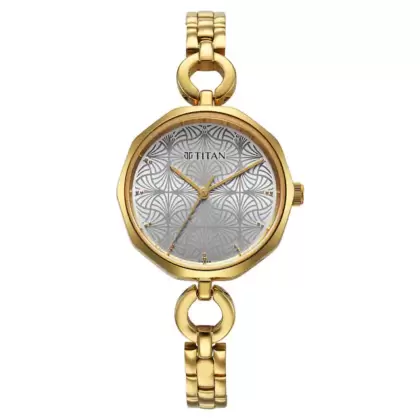 TITAN Silver Dial Watch for Women 2702YM01
