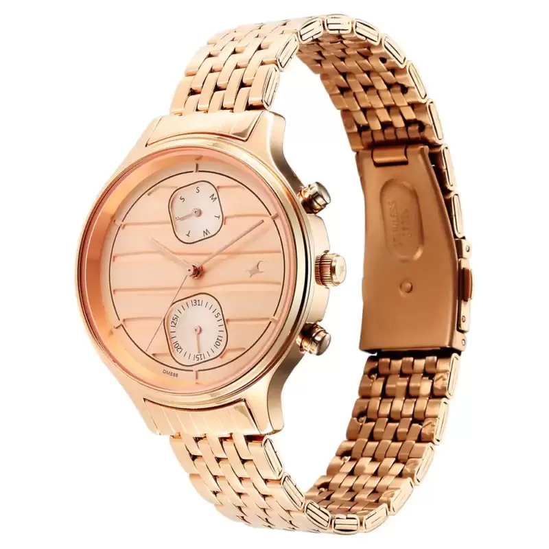 FASTRACK STYLE UP ROSE GOLD RUFFLES WATCH 6207WM02 - Image 2