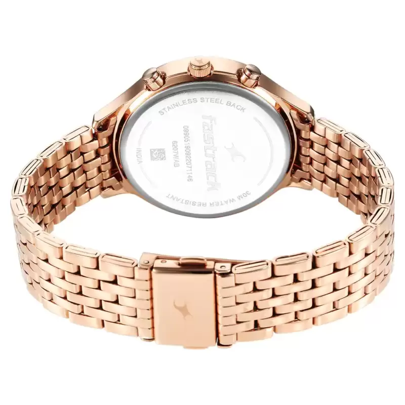 FASTRACK STYLE UP ROSE GOLD RUFFLES WATCH 6207WM02 - Image 4