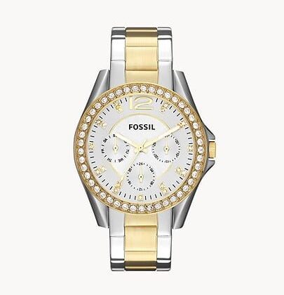 Fossil ES3204 Riley Multifunction Two-Tone Stainless Ladies Watch