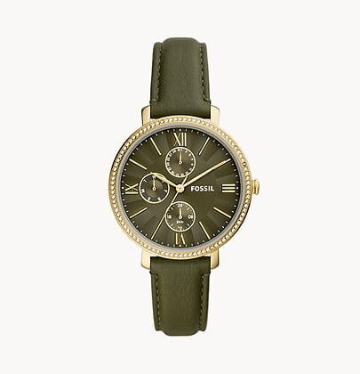 Fossil ES5118 Jacqueline Multifunction Green Leather Watch