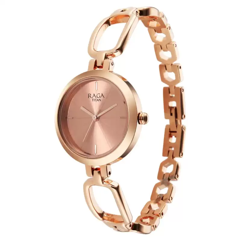TITAN Raga Rose Gold Dial Watch for Women 2725WM01 - Image 3
