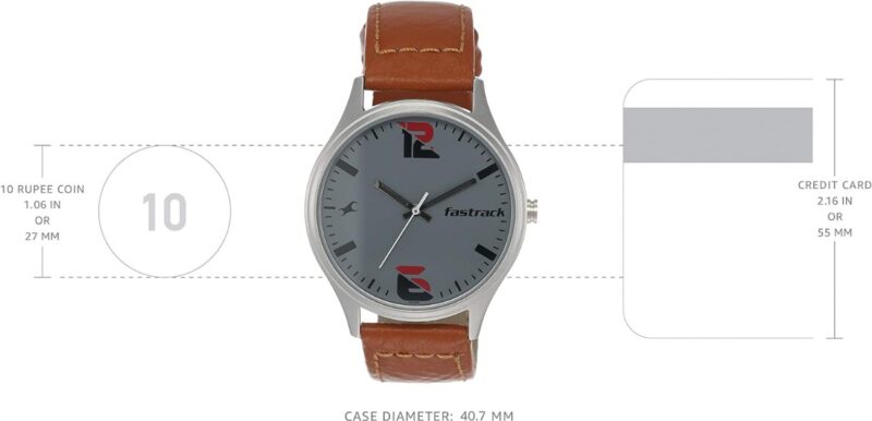 MEN LEATHER WATCH 3229SL01 - Image 3