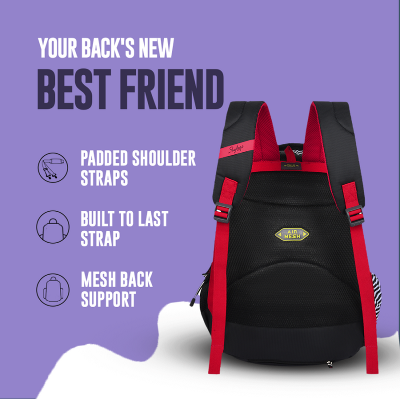 SKYBAGS SQUAD PLUS 01 SCHOOL BACKPACK BLACK - Image 3