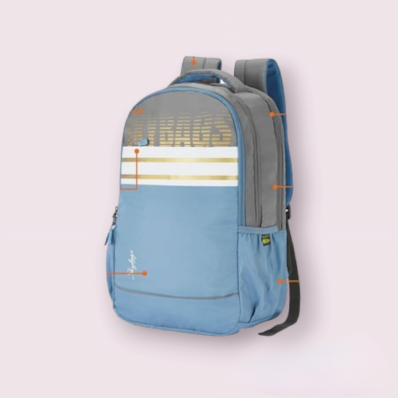 SKYBAGS STRIDER Pro 07  Grey LAPTOP BACKPACK (H) - Image 2