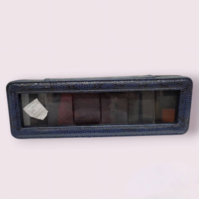 Watches Gift Storage Boxes For Luxury 6 Slot Blue Watch Box Case Storage - Image 3