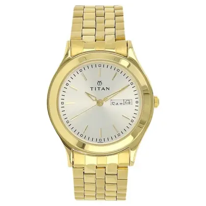 Titan 1648ym04 Metal Analog with Day and Date Watch for Men
