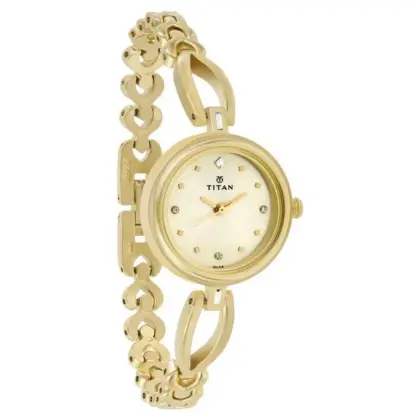 TITAN Champagne Dial Analog Watch 2601ym02  for Women