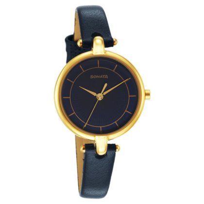 Sonata Gold Edit Blue Dial 87043yl03 Women Watch