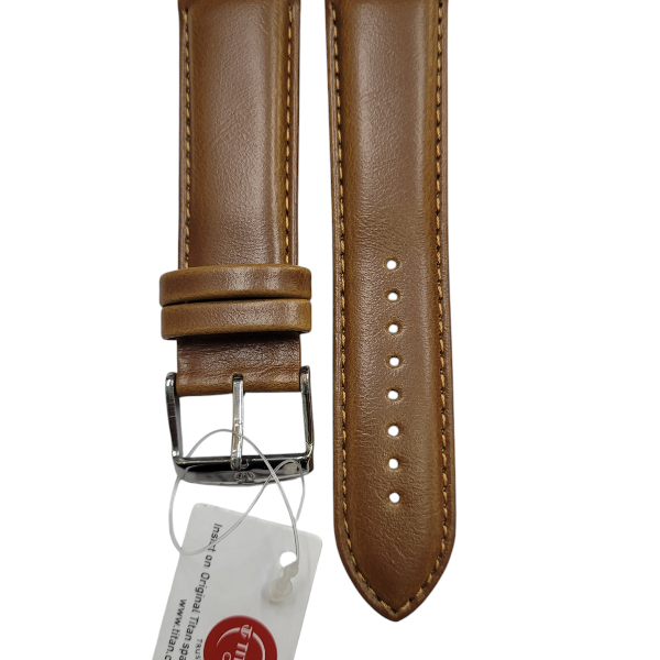 Titan 24 mm oily brown Leather Straps