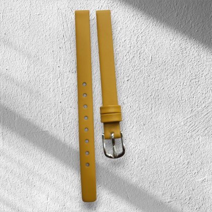 Fastrack  8mm yellow Leather Straps for women watch