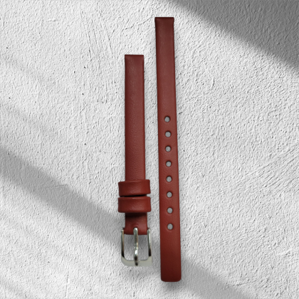 Titan  8mm fashion Red Leather Straps for women watch