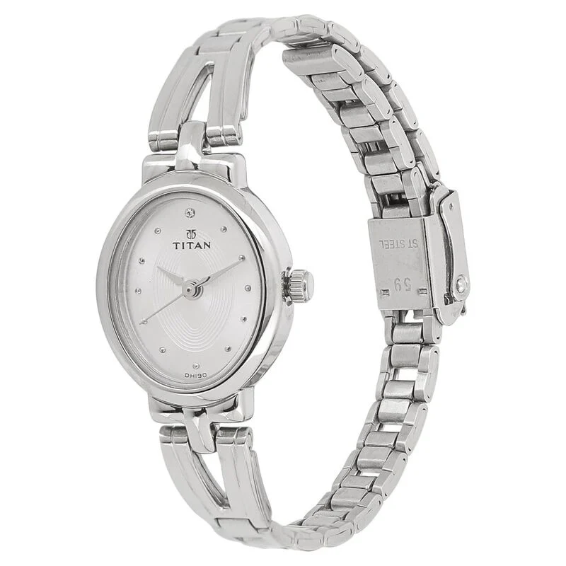 Titan 2594SM01 Silver Dial Stainless Steel Watch for Women - Image 2
