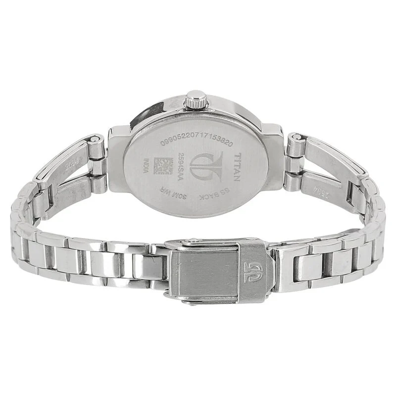 Titan 2594SM01 Silver Dial Stainless Steel Watch for Women - Image 4