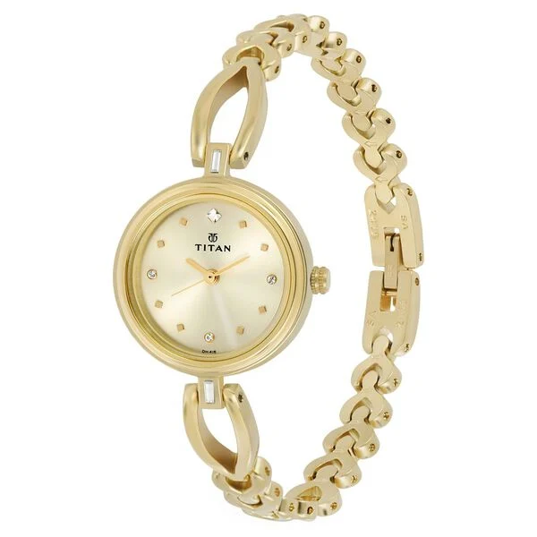 TITAN Champagne Dial Analog Watch 2601ym02 for Women - Image 2