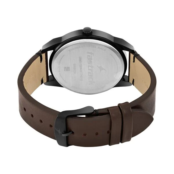Fastrack 3308KL01 Black Dial Leather Strap Watch for Men - Image 4