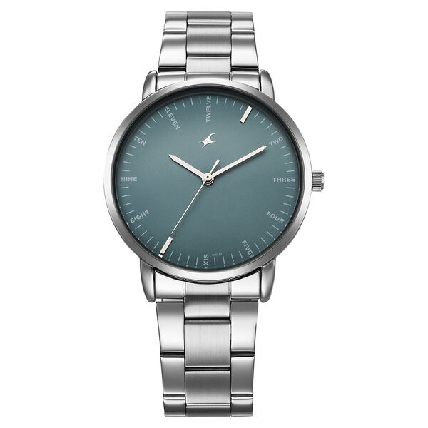 Fastrack Stunners X 38159SM04 Quartz Analog Blue Dial Stainless Steel Strap Watch