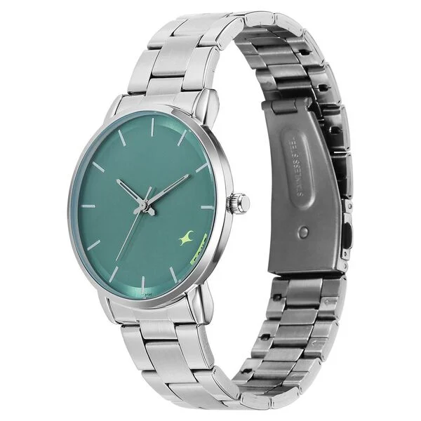 Fastrack Stunners 38159sm05 Quartz Analog Green Dial Stainless Steel Strap Watch - Image 2