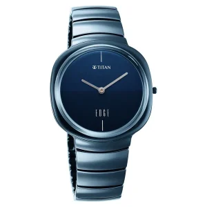 Titan Edge Squircle 1841QC04 Atlantic Blue with Glossy Ceramic Unisex Watch