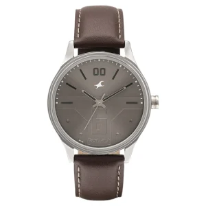 BLUE DIAL LEATHER STRAP WATCH NP3247SL01
