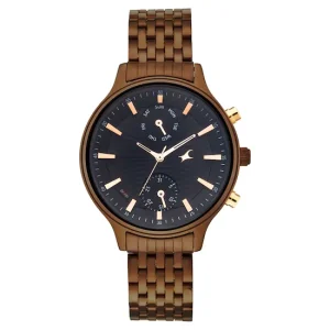 FASTRACK X ANANYA PANDAY - RUFFLES BLACK DIAL STAINLESS STEEL STRAP WATCH NN6208KM01