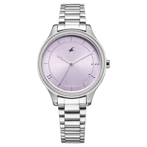 Fastrack Stunners 6296sm01 Pink Dial Watch For Girls