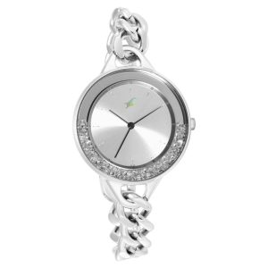 GLITCH SILVER DIAL SILVER BRASS STRAP WATCH 68026SM01