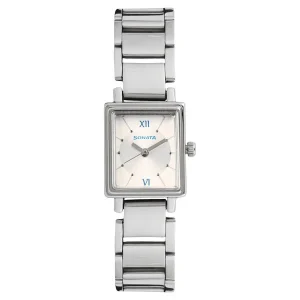Sonata 8080sm01 Silver Dial Stainless Steel Strap Watch for Women