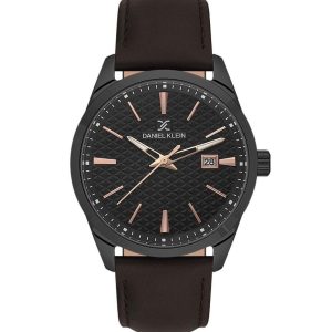 Daniel Klein DK.1.13807‑5 Brown Dial Leather Men’s Watch – Stylish & Affordable