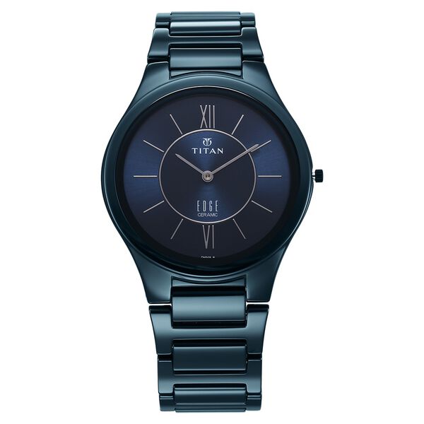 Titan Edge Ceramic 1696QC03 Blue Dial Watch