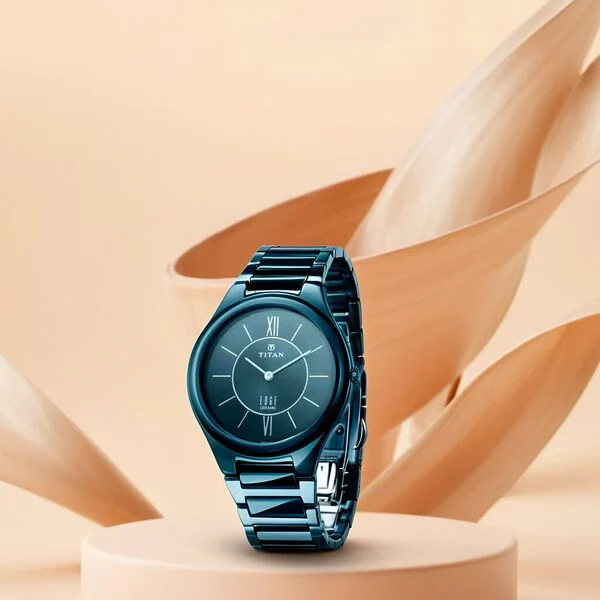 Titan Edge Ceramic 1696QC03 Blue Dial Watch - Image 7