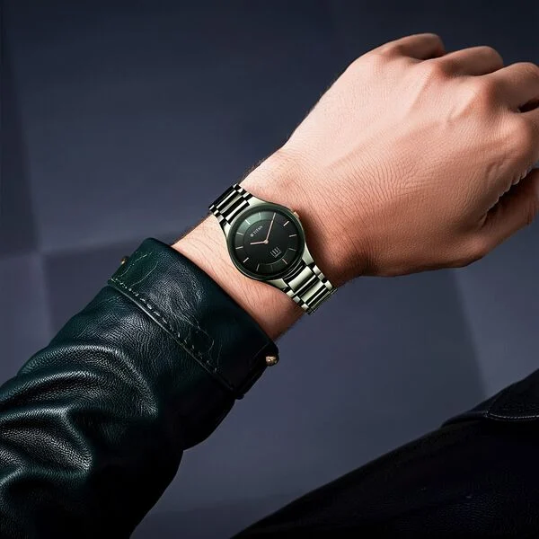 Titan Edge Ceramic 1696QC06 – Glossy Green Dial Watch - Image 5
