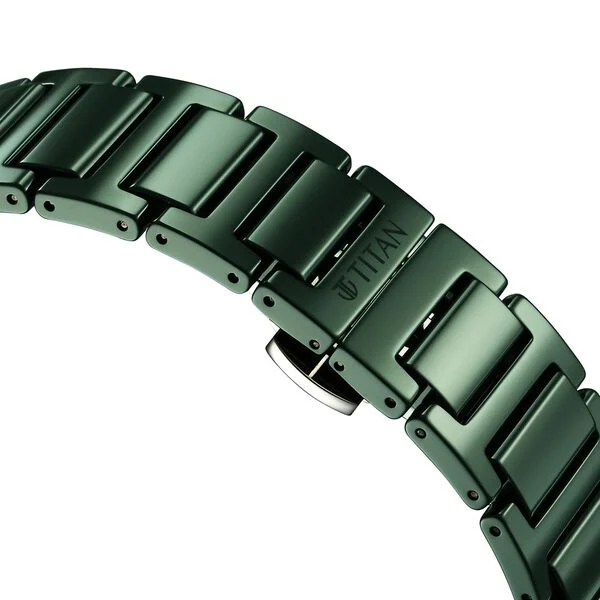 Titan Edge Ceramic 1696QC06 – Glossy Green Dial Watch - Image 6