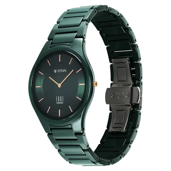 Titan Edge Ceramic 1696QC06 – Glossy Green Dial Watch - Image 7