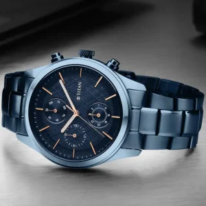 TITAN Neo Splash Blue Dial Watch 1805QM01
