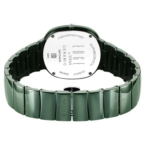Titan Edge Squircle 1841qc05 Green Dial Ceramic Unisex Watch - Image 4