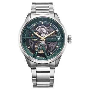 Fastrack Automatics 3318SM01 Green Dial Silver Metal Strap Automatic Watch