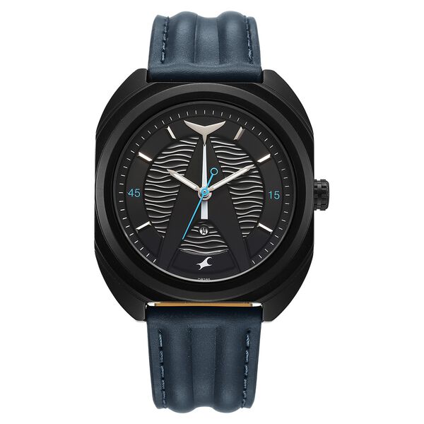 Fastrack Oceanyx 3326NL01 Quartz Analog Watch – Black Dial, Blue Strap
